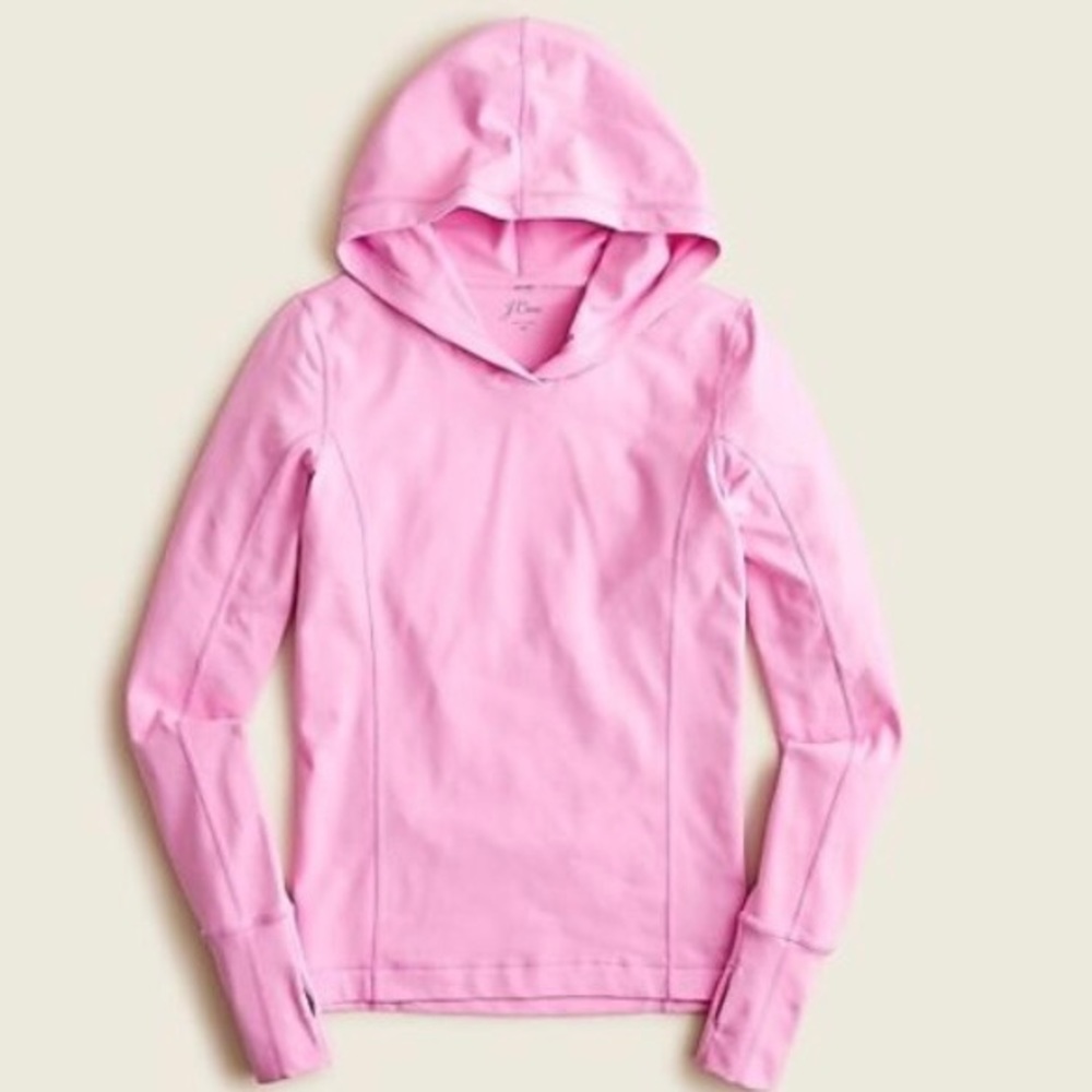 J Crew Fitted Hoodie in Synthetic Flex